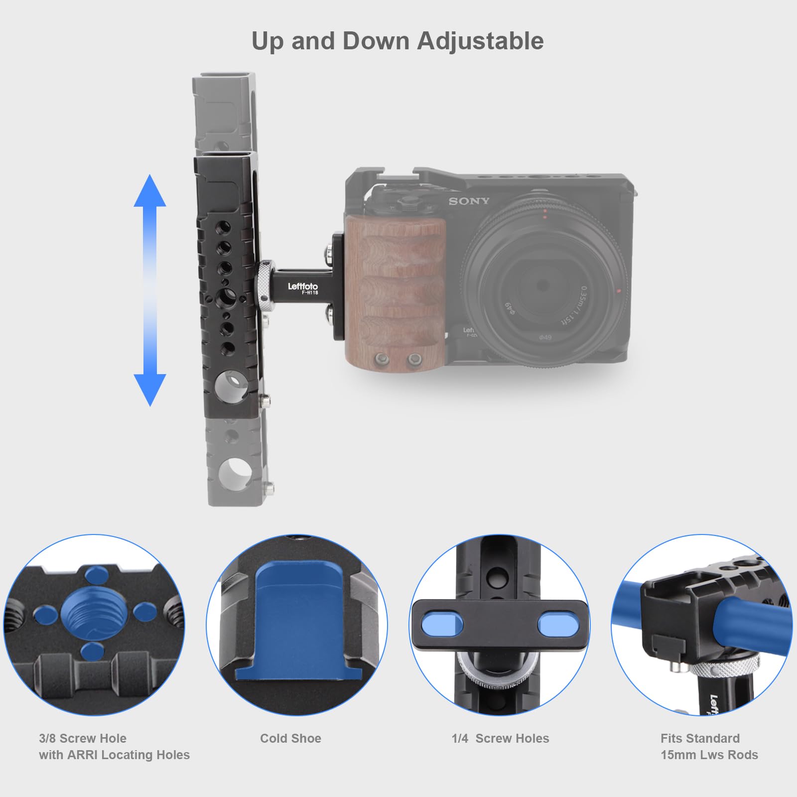 Universal DSLR Camera Top Handle & Side Handle Grip - Compatible with DSLR Cameras, Video Camcorders, Film Rigs - Includes Shoe Mount for LED Lights & Microphones - Perfect for Videography, Filmmaking, and Professional Video Production