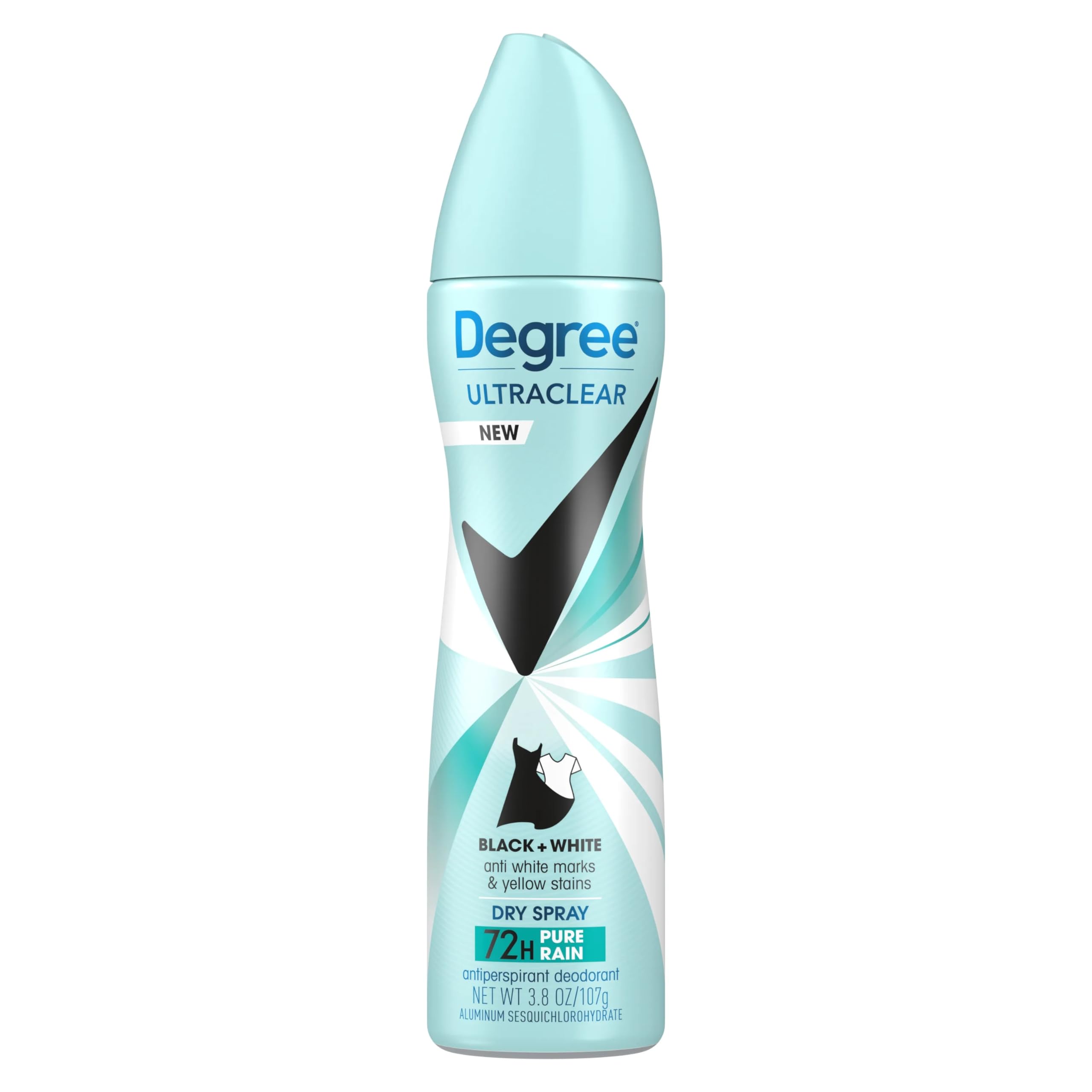 Degree for Women Ultra Clear Black + White Pure Rain Antiperspirant Deodorant - 14 Pack - 48-Hour Odor & Wetness Protection - Fresh Rain Scent for All-Day Confidence - Perfect for Workouts, Office & Daily Use