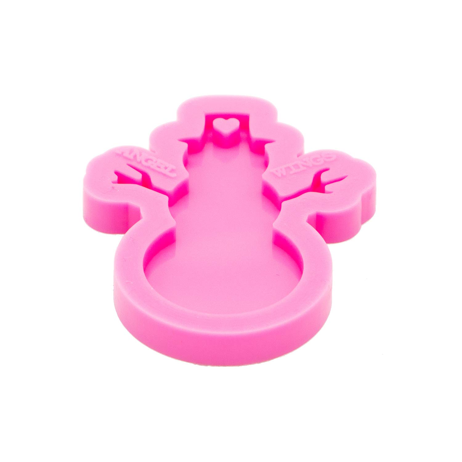 Angel Wings Snowman Keychain Silicone Mold for Resin Casting - Christmas DIY Keyring Pendant Mold - Polymer Clay Tool for Handmade Jewelry & Holiday Decorations