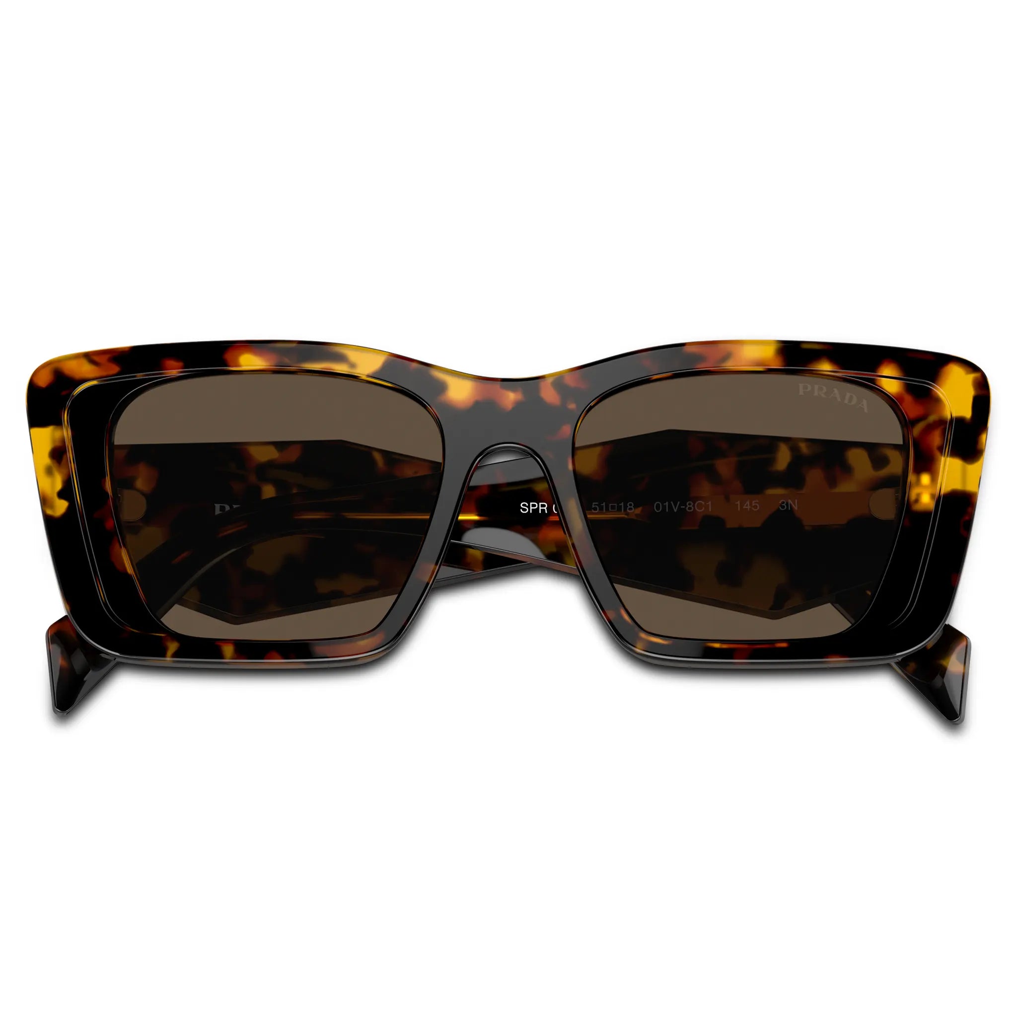 Prada PR 08YS 01V8C1 Havana Honey Sunglasses for Women - Luxury Designer Sunglasses with UV Protection - Perfect for Beach, Driving & Outdoor Activities