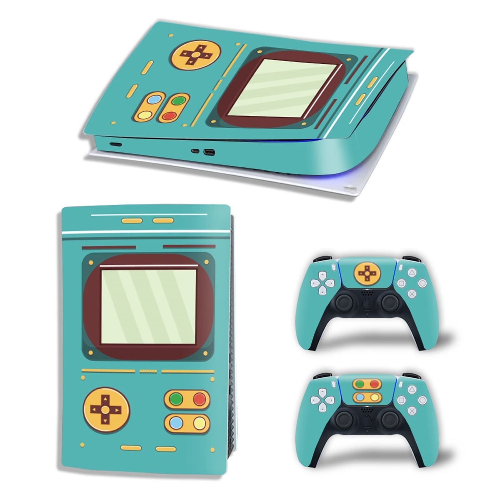 Anime Console Vinyl Skin Decal for PS5 Digital Edition - Scratch-Resistant Protective Cover for 2 Controllers - Bubble-Free Application, No Residue - Perfect for Gaming Setups & Anime Fans