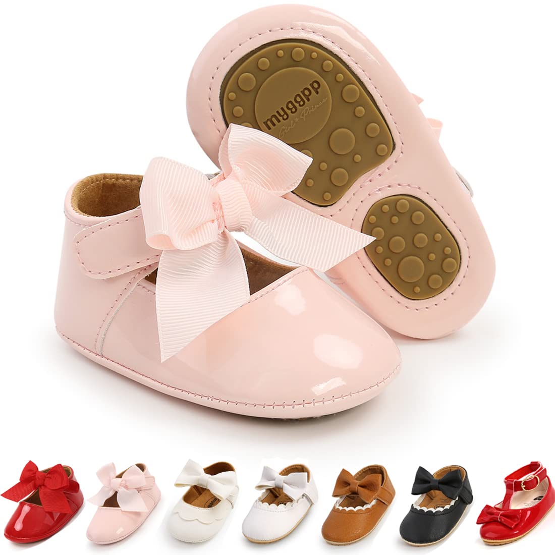 **Baby Girl Shoes Soft Sole Mary Jane Flats for Infant Toddler - First Walking Shoes, Prewalkers, Crib & Wedding Dress Shoes - Perfect for Special Occasions & Everyday Play**