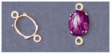 Premium 7x5mm (18x13mm) Oval Cabochon Double Dangle Setting in Solid Sterling Silver or 14k Gold - Perfect for Handmade Jewelry, Earring Designs & DIY Craft Projects