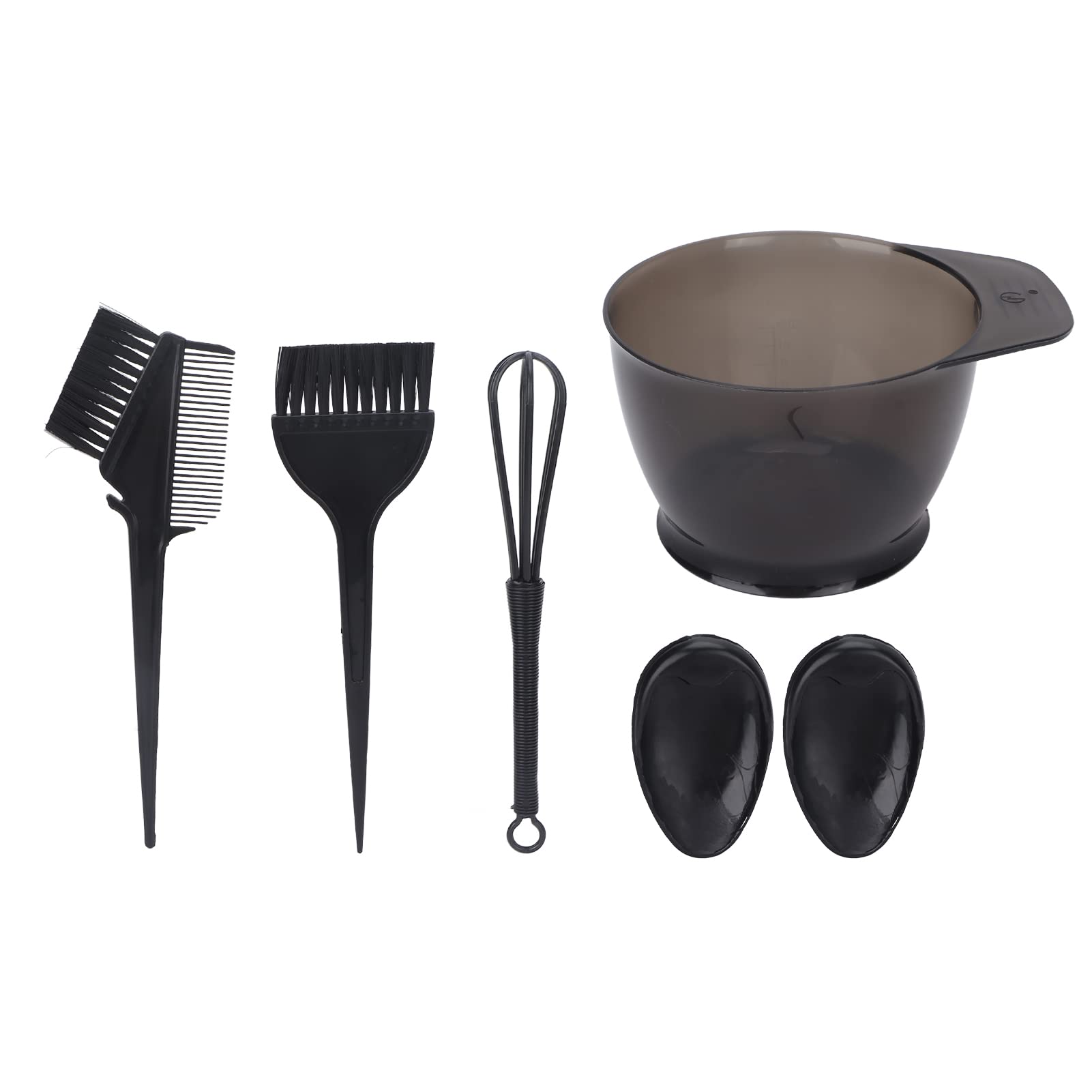 ANGGREK 6-Piece Hair Dye Brush Set with Mixing Bowl, Clips & Ear Covers - Professional Salon Hair Coloring Kit for At-Home Hair Dyeing | Perfect for DIY Hair Color, Highlights, and Root Touch-Ups