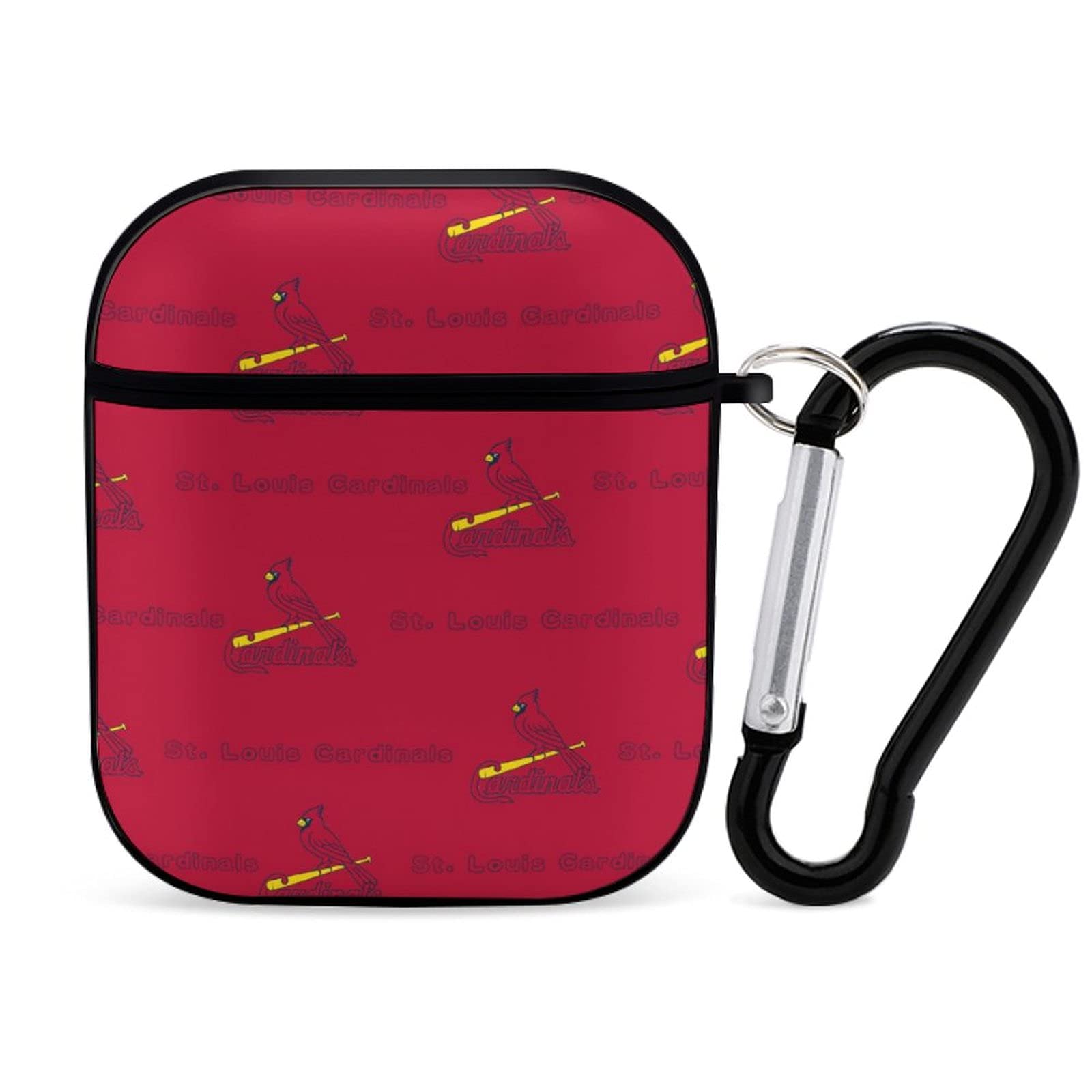 Promark St. Louis Cardinals Bluetooth Headset Case - Shockproof TPU Protective Cover with 2-in-1 Flexible Design (Black) - Perfect for Sports Fans, Travel & Daily Commute