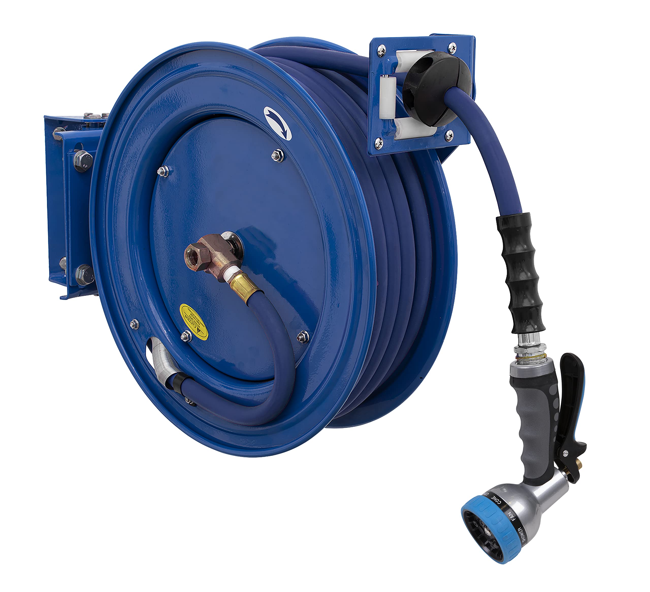 Sealey WHR1512 15m Heavy-Duty Retractable Water Hose Reel with 13mm ID Rubber Hose - Perfect for Garden, Lawn, Car Washing & Outdoor Cleaning