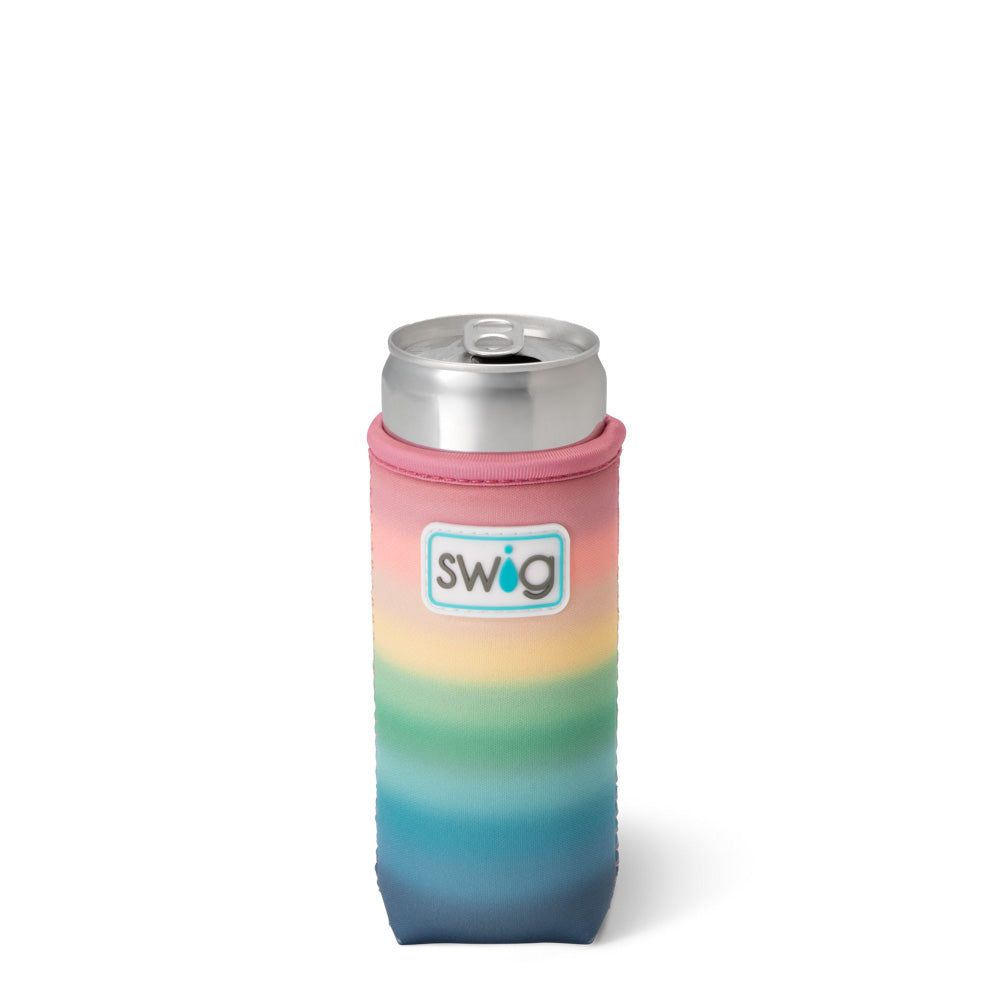 Sunset Slim Can Cooler - Insulated Neoprene Sleeve for Beer & Soda Cans - Perfect for Beach, BBQ, and Outdoor Parties