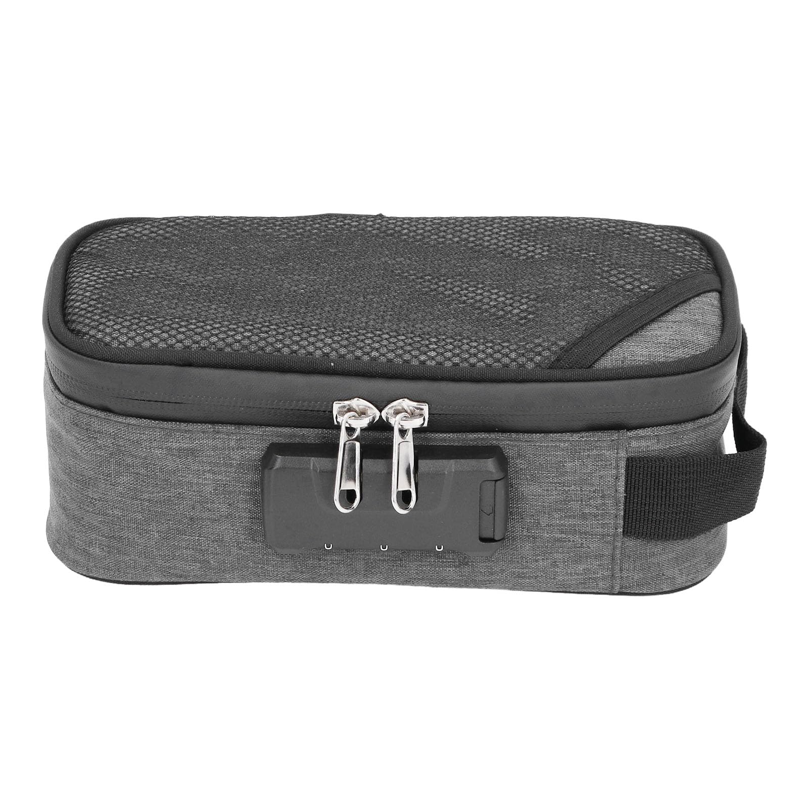 Smell Proof Bag with Lock - Large Odor Proof Stash Box with Combination Lock, Portable Activated Carbon Travel Container for Storage (Grey) - Perfect for Travel, Camping & Baby Essentials Organization