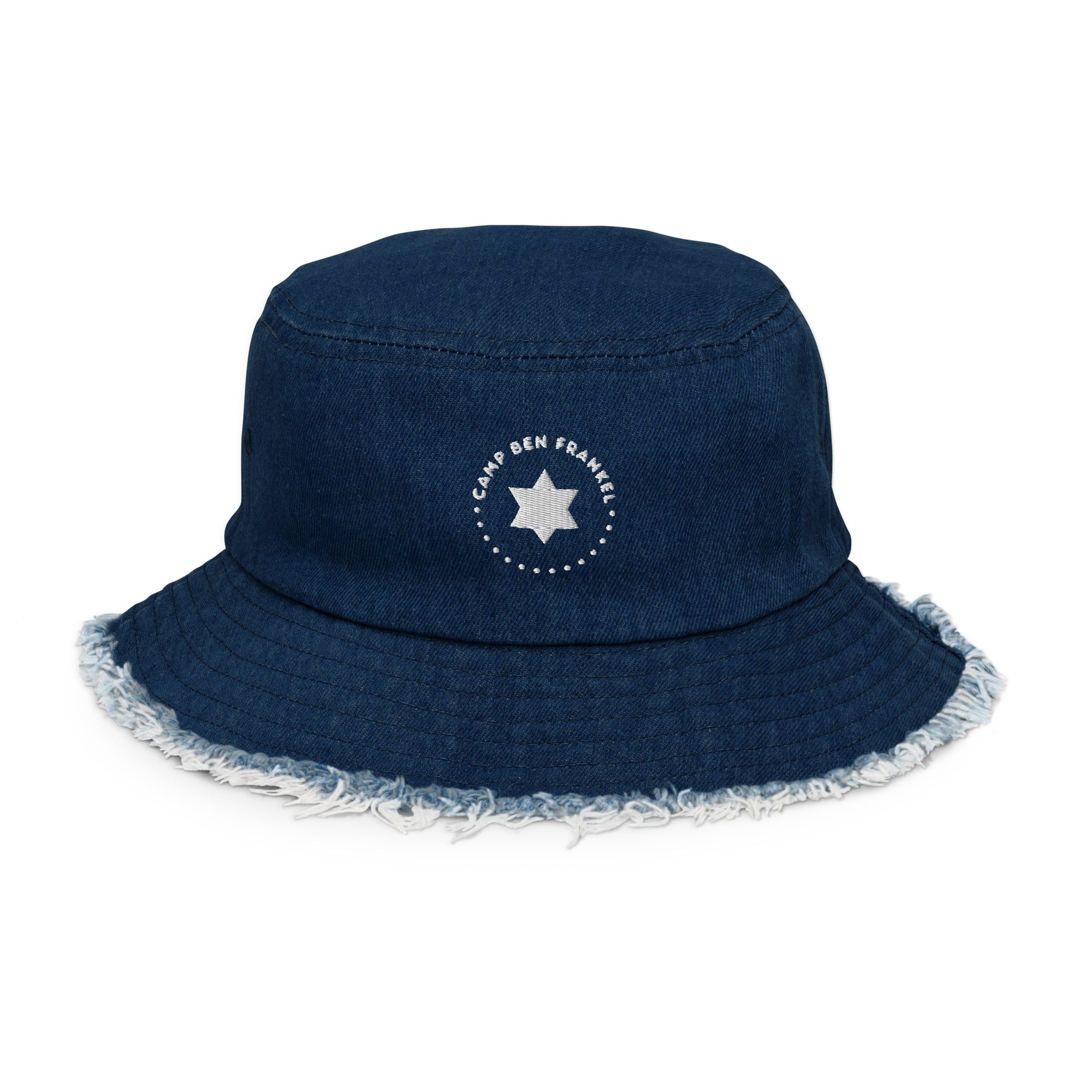 Vintage Distressed Denim Bucket Hat for Men & Women - Ben Frankel Style - Fashionable Outdoor Sun Protection for Beach, Hiking & Streetwear