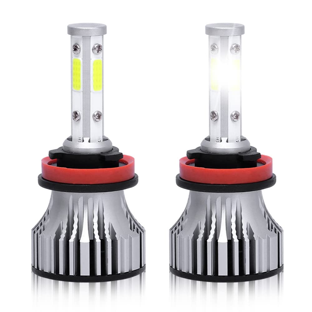 H11 H8 H9 LED Headlight Bulbs - 180W 6000K Cool White 40,000LM Super Bright COB Chips - 360 Degree Beam Angle - Plug & Play Conversion Kit (Pack of 2) - Perfect for Night Driving, Foggy Conditions & Off-Road Adventures