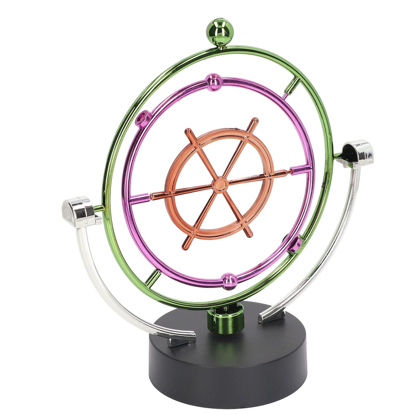 ABS Battery Powered Perpetual Motion Desk Toy - Innovative Electronic Kinetic Art for Home & Office Decor | Stress Relief & Focus Aid