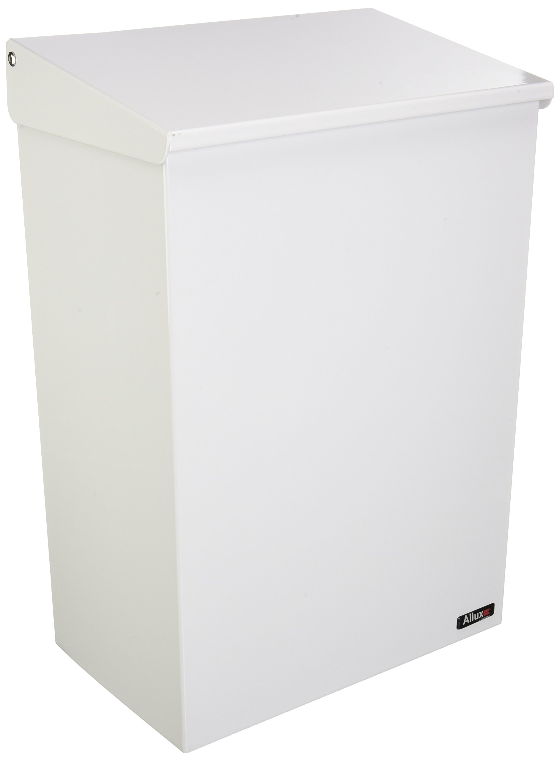 Qualarc ALX-100-WH White Galvanized Steel Mailbox - Top Load, Wall or Post Mount - Durable Outdoor Mailbox for Homes, Offices & Apartments