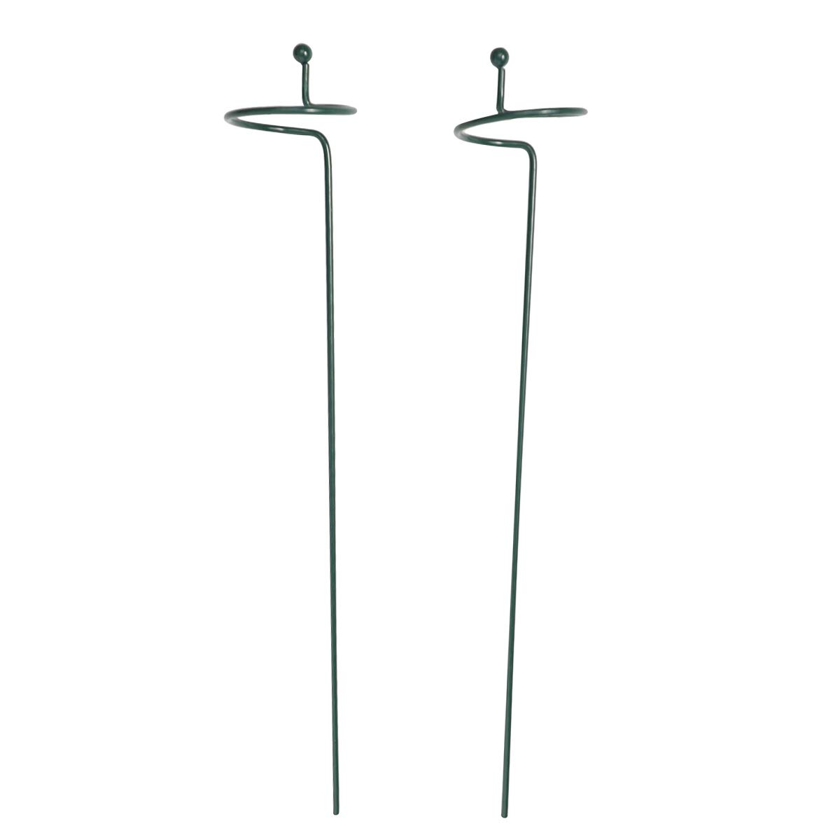 Cabilock 2-Pack Metal Flower Pot Stand Holder - Sturdy Garden Plant Support for Indoor & Outdoor Potted Plants - Perfect for Balcony, Patio, and Home Decor (Green)