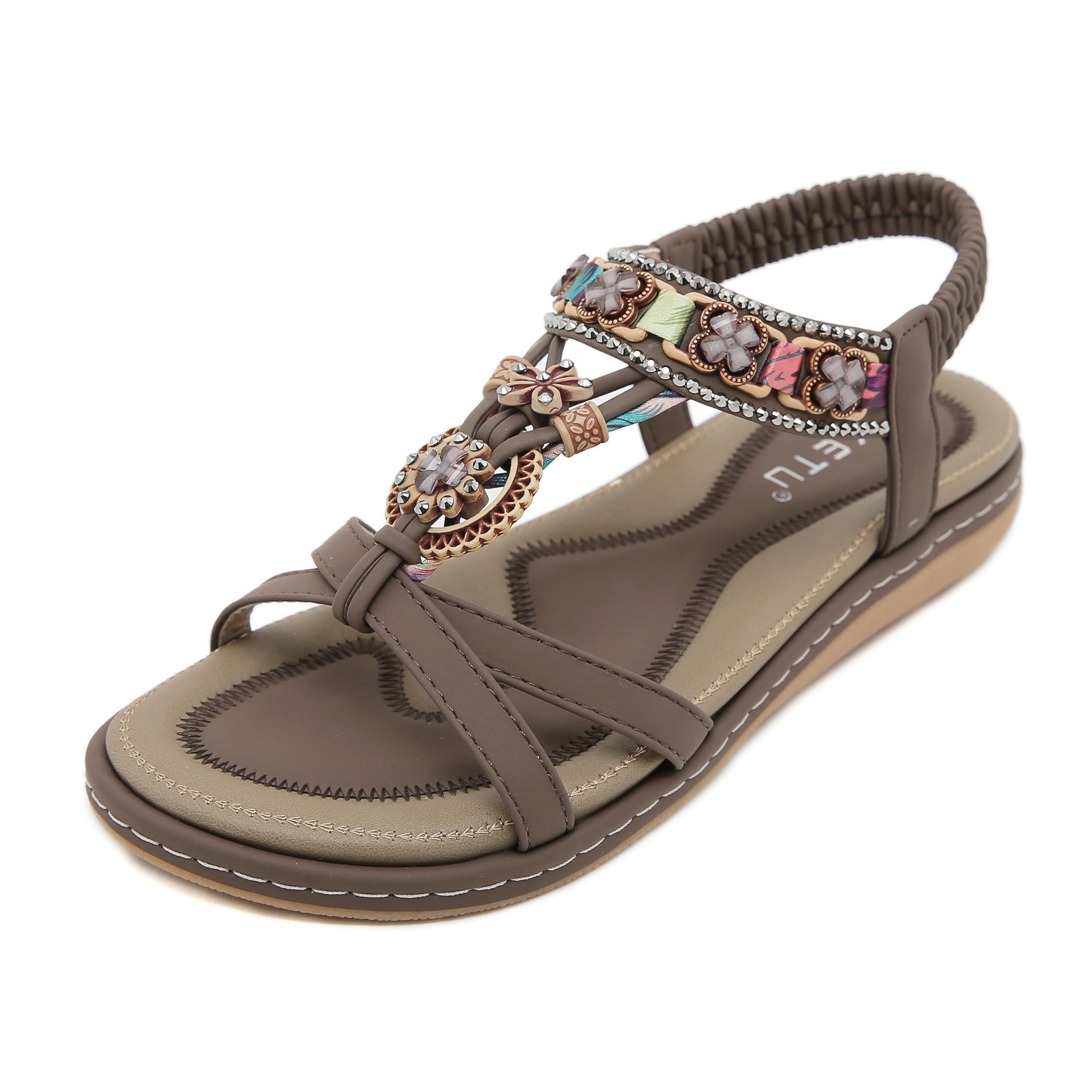 Stylish Rhinestone Women's Sandals - Comfortable Flat Flip Flops for Casual & Dressy Summer Outfits | Perfect for Beach, Vacation, and Everyday Wear
