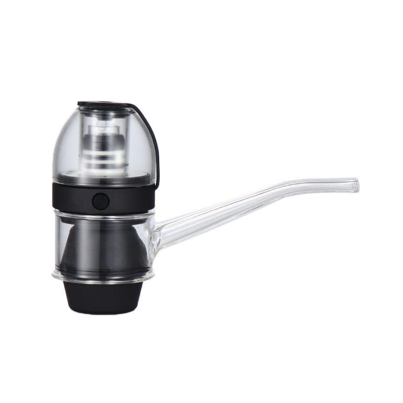 USB Rechargeable Glass Electric Smoking Pipe for Wax & Herbs - Portable E-Pipe for On-The-Go Use at Home, Travel or Outdoor Activities