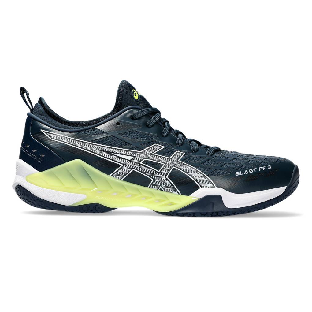 ASICS Blast FF 3 Men's Indoor Court Shoes - Navy/White - Volleyball & Badminton Shoes for Men - Lightweight & Supportive for Indoor Sports