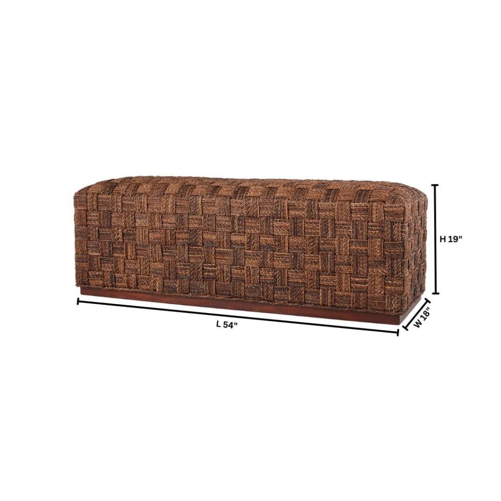 Cyan Design 11678 Milos Ottoman in Brown - Stylish Footstool for Living Room, Bedroom & Lounge - Perfect for Relaxing & Extra Seating