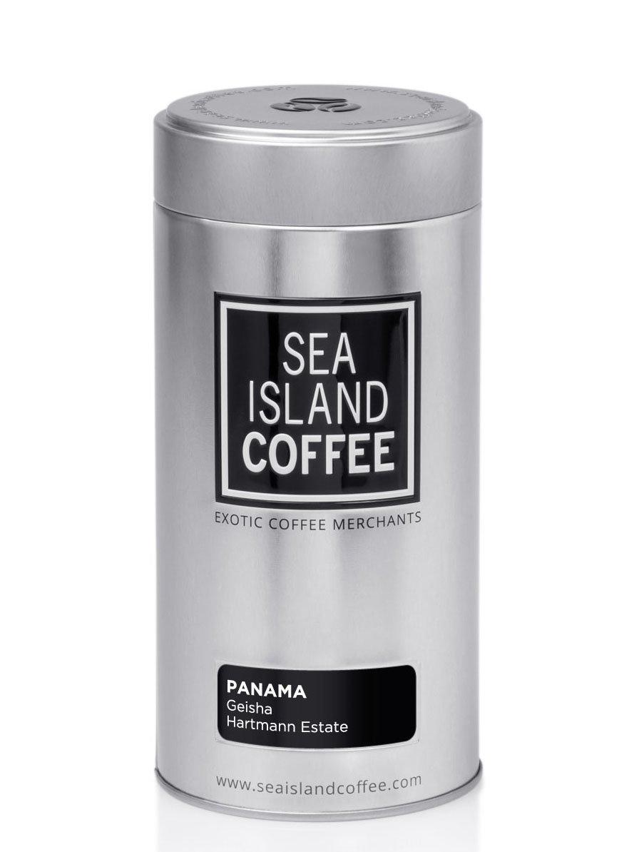 Premium Panama Geisha Coffee Beans - Hartman Estate Sea Island Coffee, Whole Bean 250g Tin - Perfect for Specialty Brewing & Gourmet Gifting