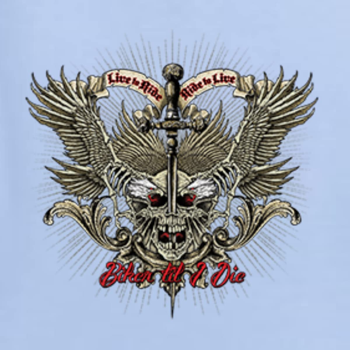 Biker Til I Die Live to Ride Motorcycle Graphic T-Shirt for Women - Perfect for Motorcycle Riders, Biker Events & Casual Wear
