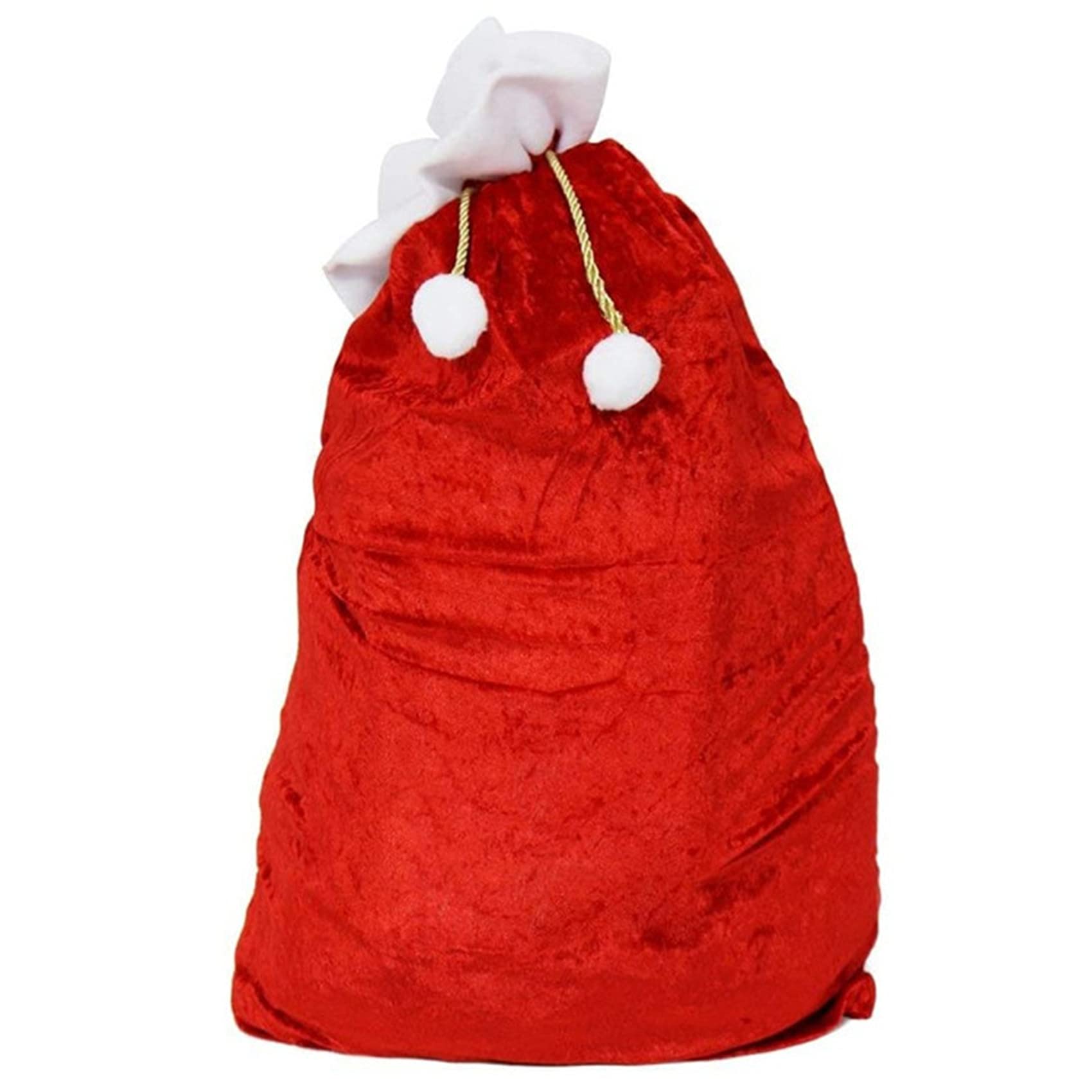 Large Red Christmas Santa Present Sack - Underleaf Holiday Drawstring Gift Bags for Xmas Party Decorations & Treats | Perfect for Stocking Stuffers, Secret Santa Gifts & Festive Home Decor
