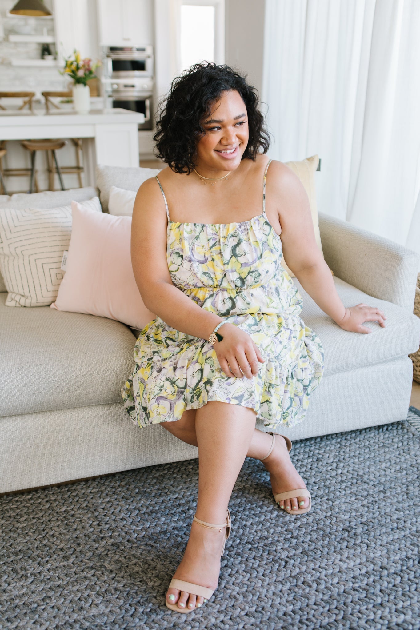 Admire From Afar Dress - Elegant Flowy Midi Dress for Women | Perfect for Dates, Parties & Special Occasions