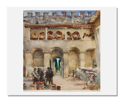 John Singer Sargent Florence Art Print - Torre Galli Landscape Painting Reproduction for Home & Office Wall Decor