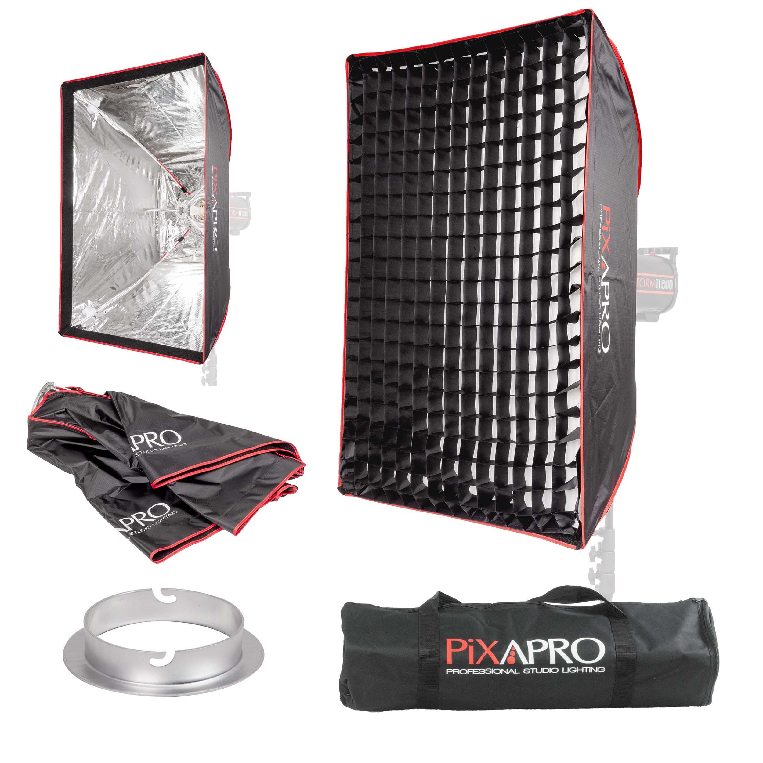 60x90cm (23.6x35.4 Inch) Professional Rectangular Photography Softbox with Grid - Portable Lighting Diffuser for Studio, Product, and Portrait Photography - Perfect for Indoor/Outdoor Photo Shoots