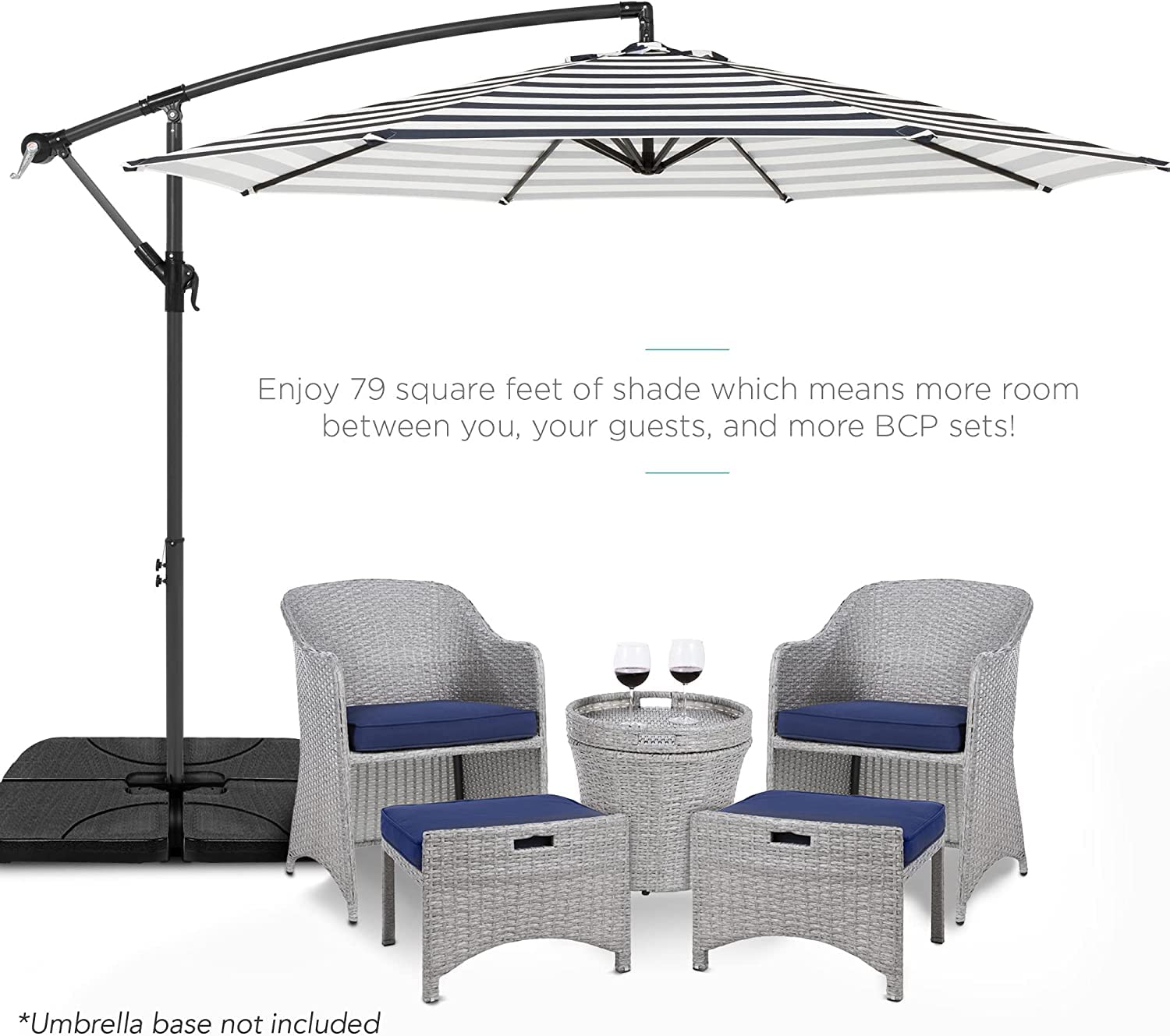 10FT Universal Replacement Patio Umbrella Canopy - 300D UV Protective & Water Resistant Sun Shade Cover for 8-Rib Round Outdoor Market Umbrellas - Perfect for Backyard, Poolside, and Beach Use