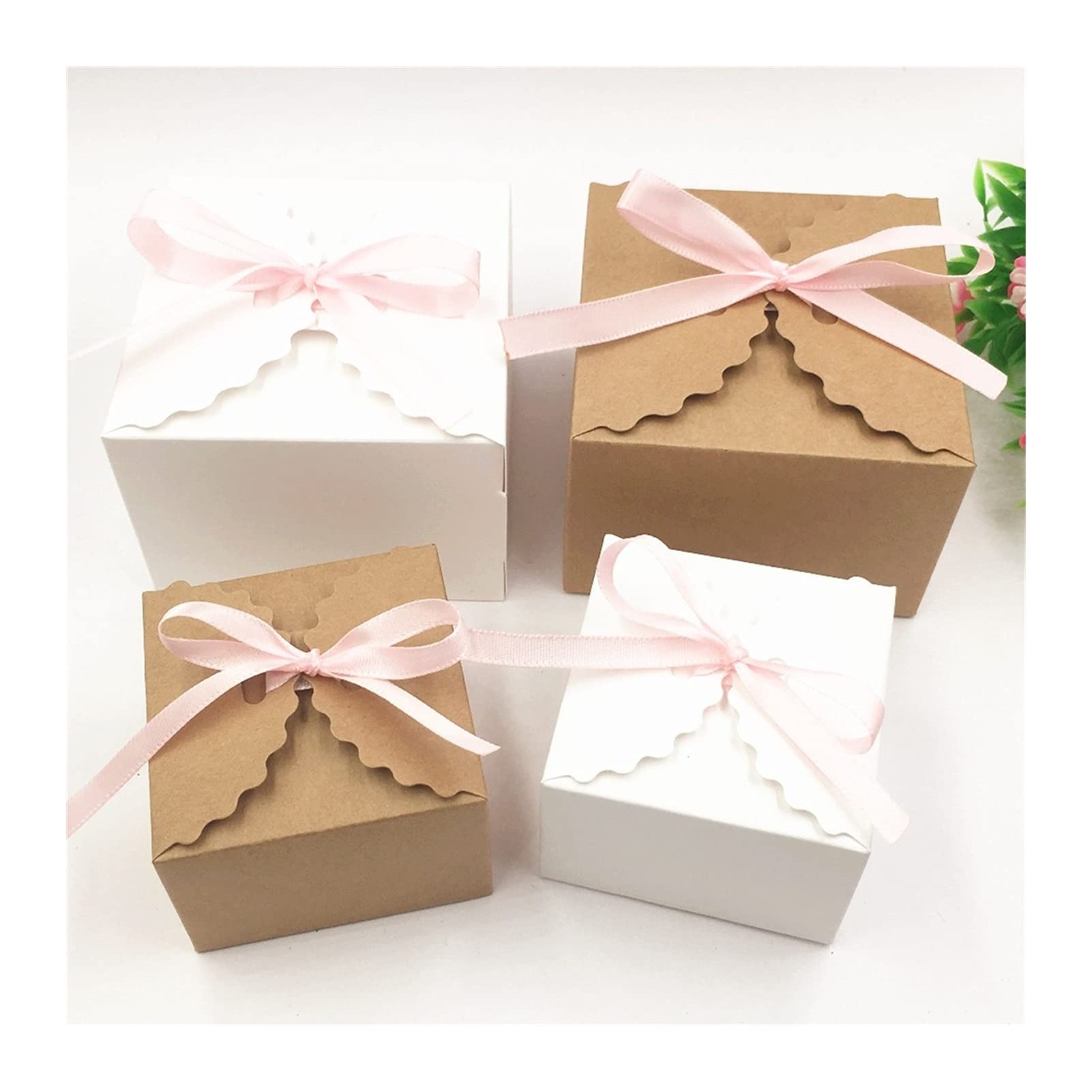 30-Piece Set of Red Candy Gift Boxes 6.5x6.5x4.5cm - Perfect for Party Favors, Wedding Treats & Holiday Snack Packaging