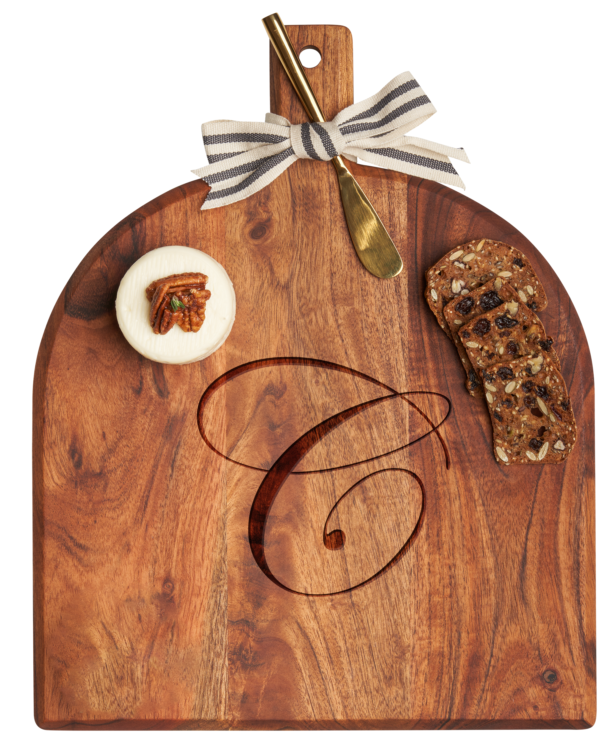 Personalized Acacia Bevel Board with Handle - 15