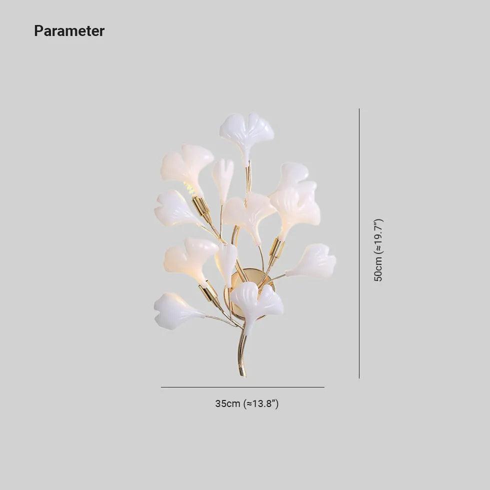 Floral Wall Light for Bedroom - Elegant Floral Sconce with Warm White LED, Perfect for Bedroom, Living Room, and Nursery Decor