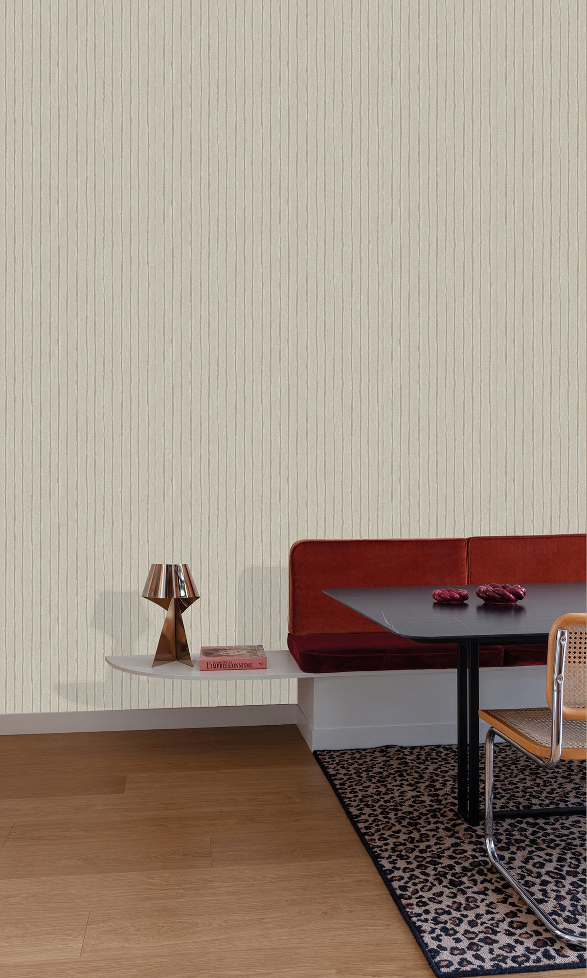Featherstone Uneven Stripe Wallpaper R9793 - Self-Adhesive Peel & Stick Wallpaper for Bedroom, Living Room, Office - Easy to Install Removable Wallpaper for Home Decor