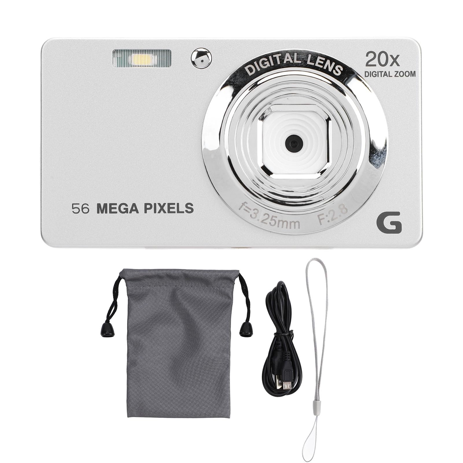 4K UHD 56MP Digital Camera with 20X Zoom - 1080P Vlogging Camera for YouTube, Portable Compact Point and Shoot Camera for Teens & Adults Beginners - Perfect for Travel, Blogging and Family Events