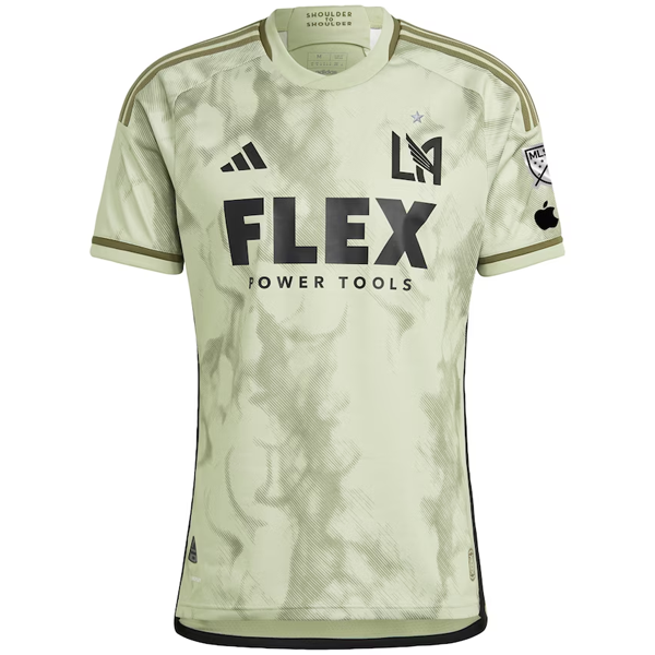 Adidas LAFC Authentic Chiellini Away Jersey with MLS & Apple TV Patch 2023-2024 - Green Soccer Shirt for Fans & Players - Perfect for Matchdays, Training & Collecting