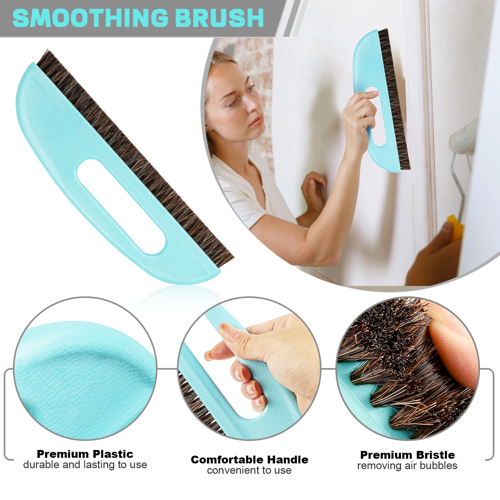 GIRAFVINYL Wallpaper Tool Kit - Wallpaper Smoothing Tool for Peel and Stick Contact Paper, Window Film Installation - Perfect for Home Decor, DIY Projects & Wallpaper Application