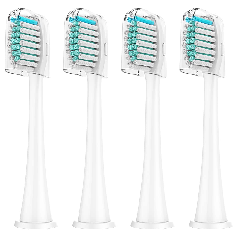 Replacement Toothbrush Heads for Philips Sonicare - 4 Pack Compatible with DiamondClean, ProtectiveClean, EasyClean, FlexCare, HealthyWhite - Soft Bristles for Gentle Cleaning - Perfect for Travel & Daily Oral Care