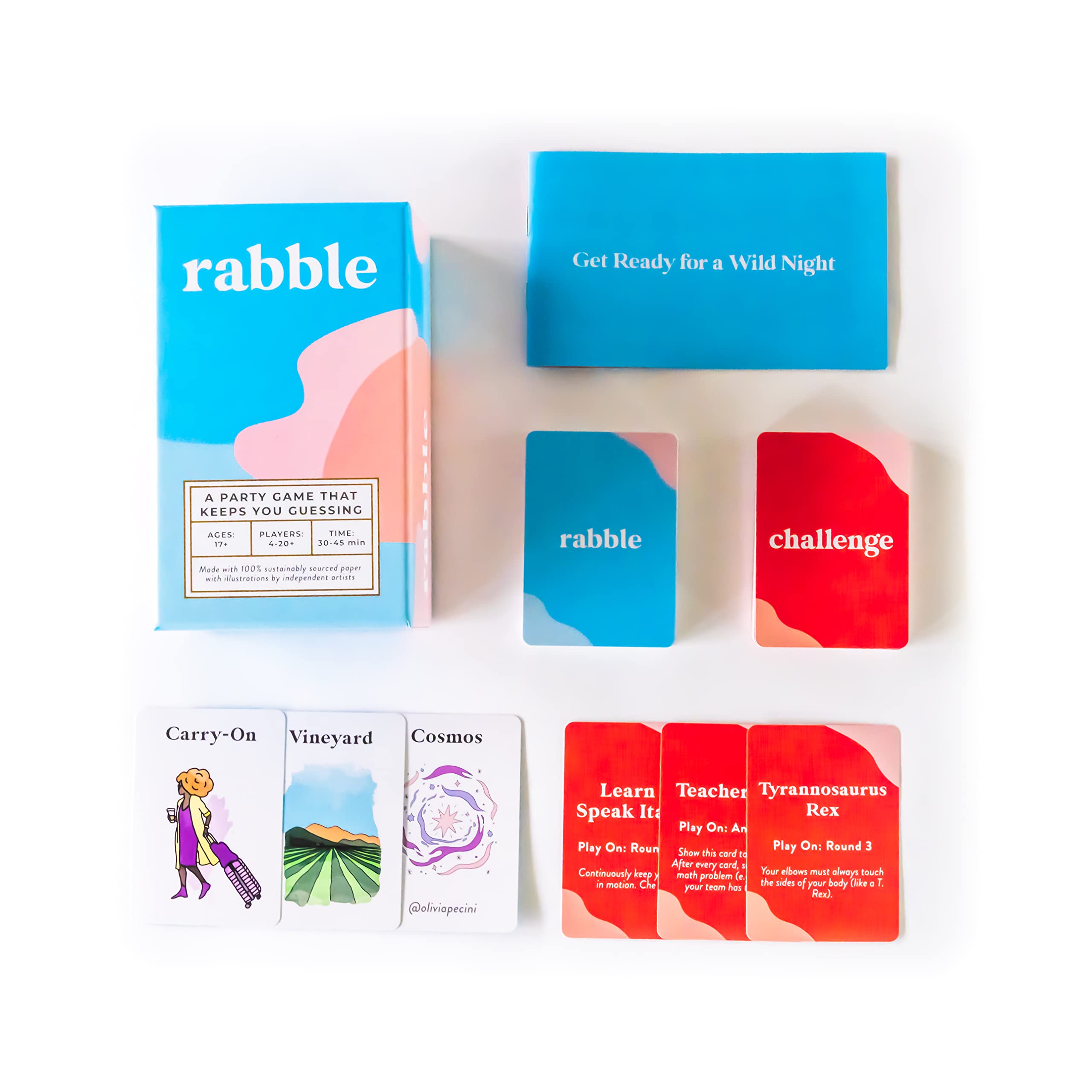 Rabble - Fun & Engaging Party Game for 4-20+ Players | Perfect for Adults, Teens & Family Game Nights | Great for Bachelorette Parties, Group Gatherings & Social Events | Exciting Guessing Game for Friends & Large Groups