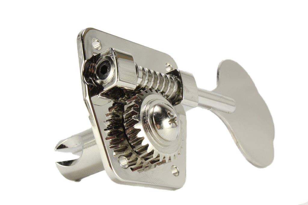 Gotoh GB2 Nickel Bass Guitar Tuning Machines - Set of 4 Inline Tuning Pegs for Precision Bass, Jazz Bass & Electric Bass Guitars | Perfect for Professional Musicians & Home Players