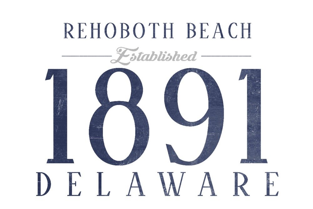 Rehoboth Beach Delaware Metal Wall Art - 12x18 Gallery Quality Aluminum Decor in Blue - Perfect for Coastal Home, Beach House & Office Wall Decor