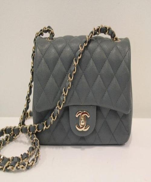 Chanel Mini Flap Bag in Dark Grey - Luxury Crossbody Bag for Women | Perfect for Evening Out, Date Night & Special Occasions
