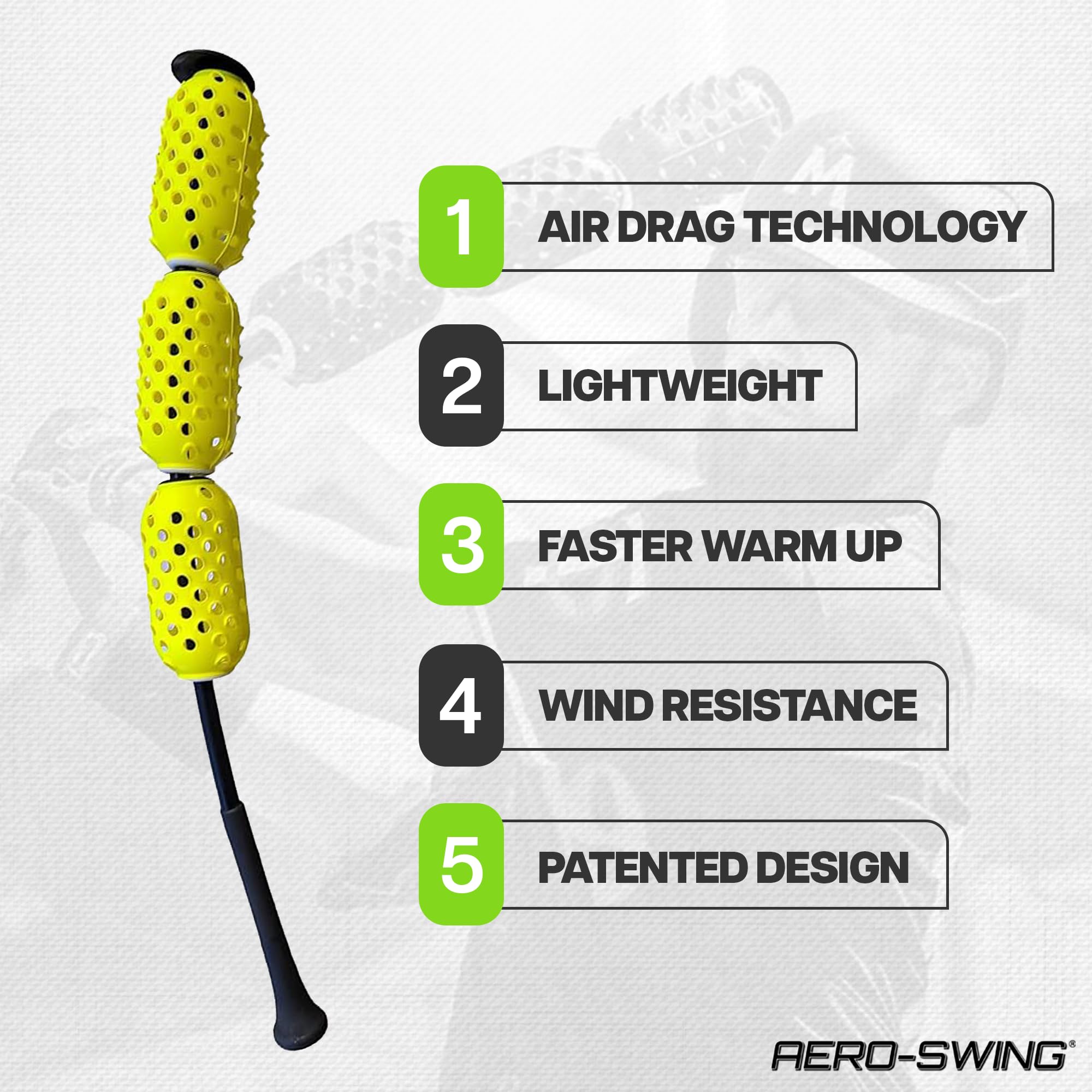 Aero Swing Baseball & Softball Swing Trainer - Air Resistance Batting Aid for Speed & Accuracy | Baseball & Softball Training Tool for Hitting Practice, Bat Speed Drills & Game Performance