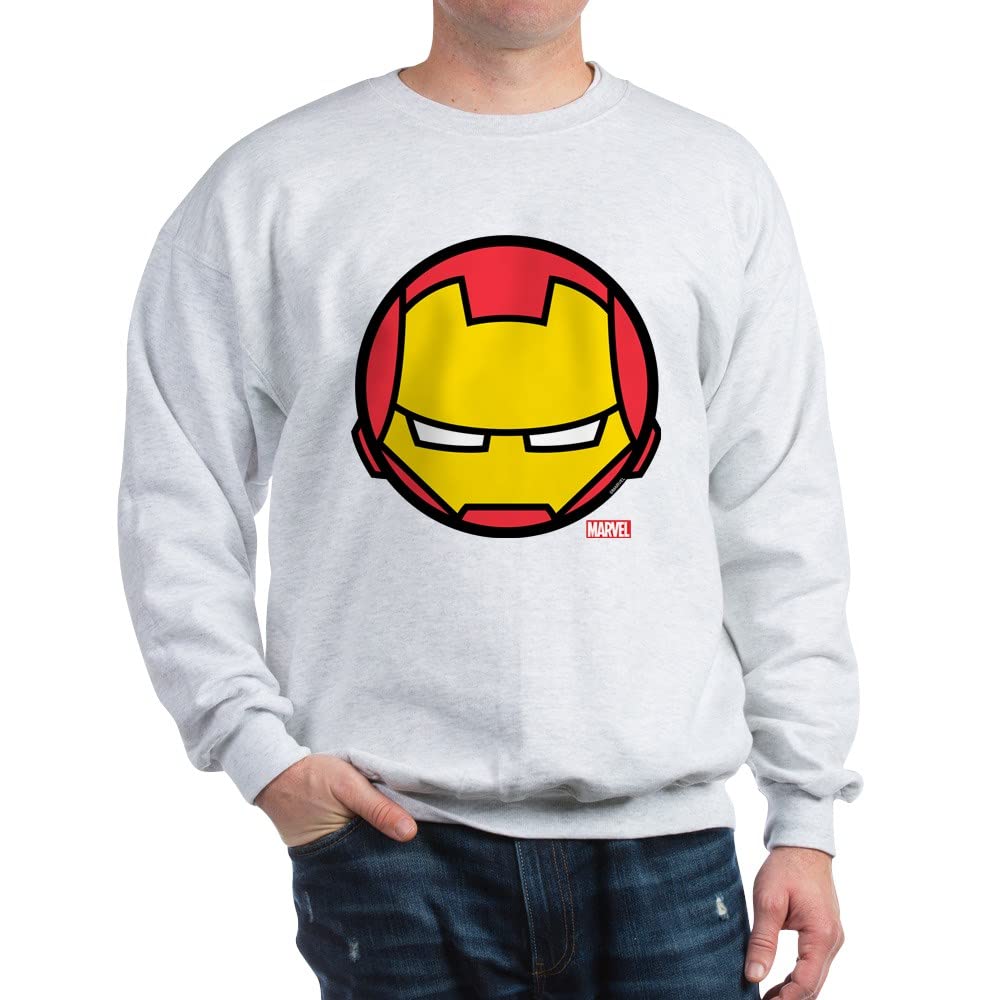 Iron Man Icon Classic Crew Neck Sweatshirt - Marvel Superhero Graphic Pullover for Men & Women | Perfect for Cosplay, Movie Nights & Superhero Fans