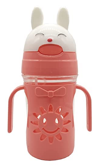 **POPREX Leakproof Baby Sipper Bottle with Straw - BPA Free, Non-Toxic, Durable Twin Handle for Kids | Sun & Face Design | Multicolor | Perfect for Travel, Daycare & On-the-Go Hydration**