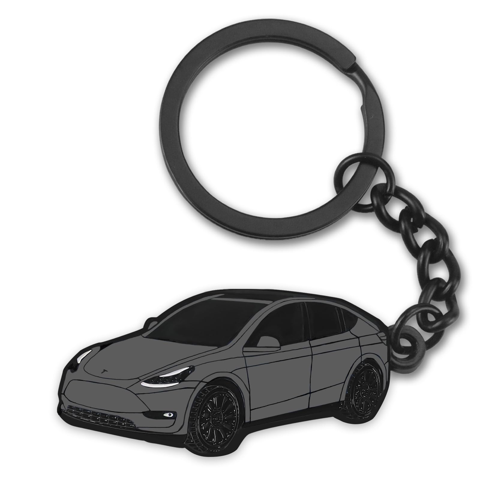 Premium Tesla Keychain for Model Y, Model 3, Model S & Model X - Durable Metal Car Key Chain Accessories | Perfect Gift for Tesla Owners & Car Enthusiasts