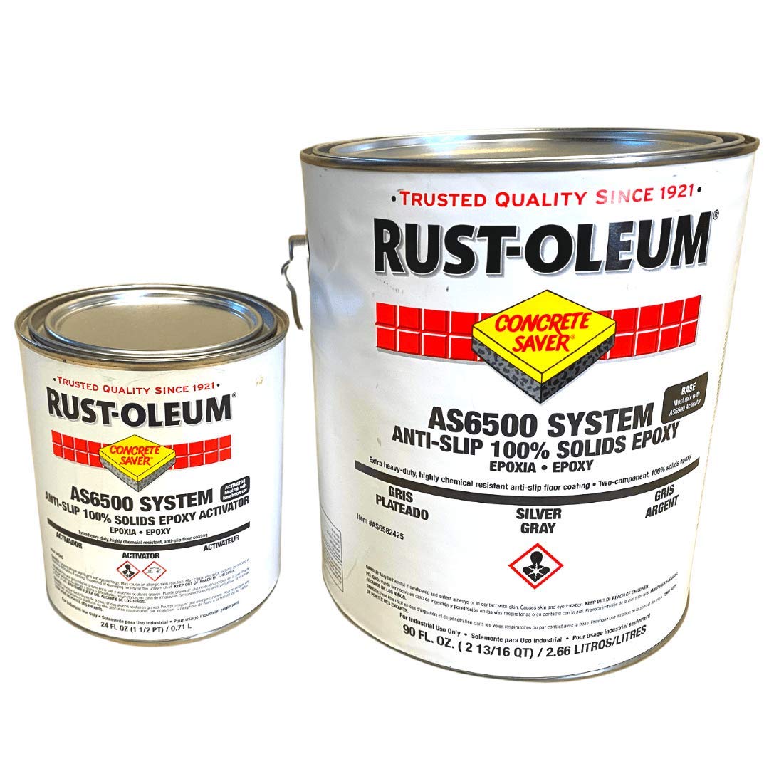 AS6500 Silver Gray Gloss 1 Gallon Paint Kit - High Gloss Finish for Automotive, Marine & Industrial Surfaces - Perfect for Cars, Boats & Metal Equipment