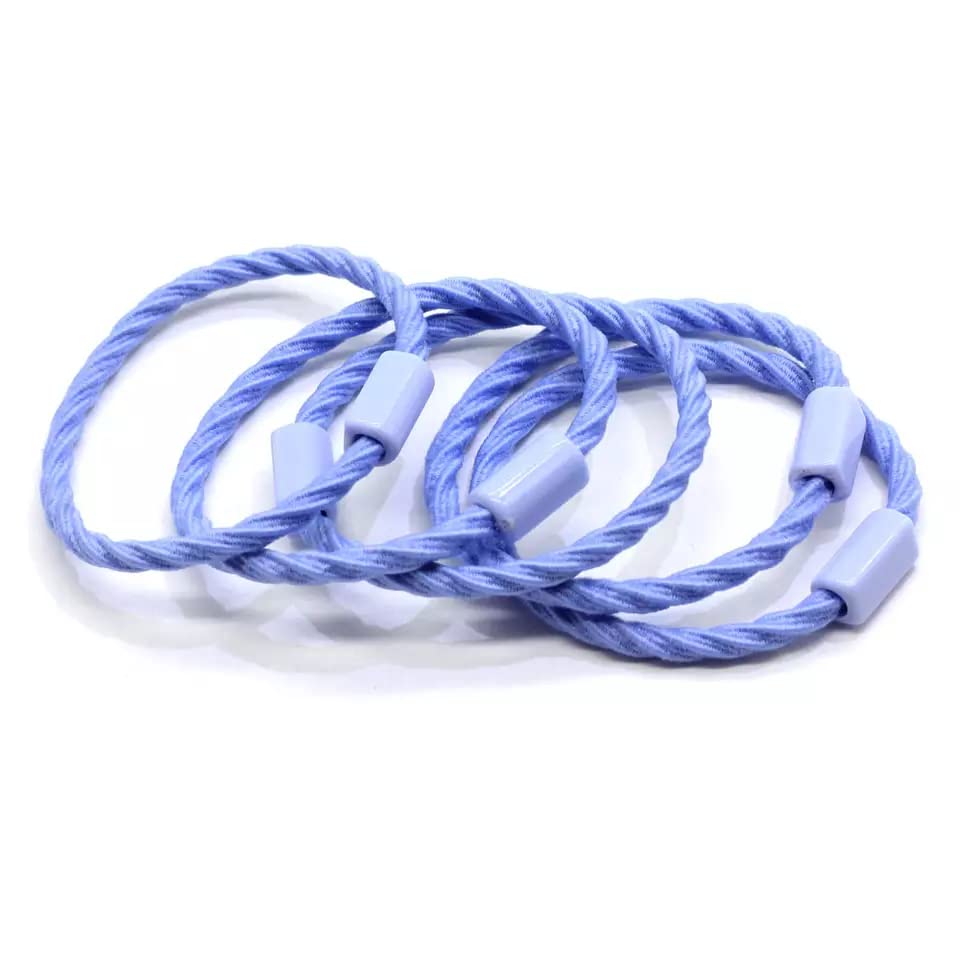 Mluffy No Slip Thin Hair Ties - Soft & Stretchy Small Ponytail Holders for Women, 60 Pack Multicolor Hair Bands - Perfect for Gym, Work, Travel and Everyday Use