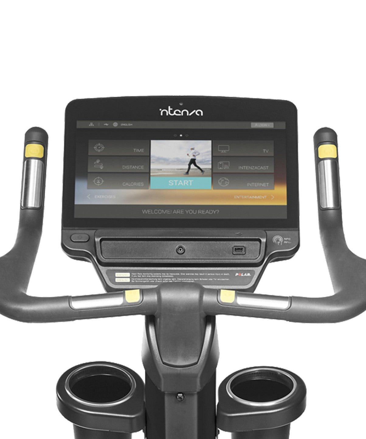 550UBe2+ Entertainment Series Upright Exercise Bike for Home Gym - Bluetooth Connected Fitness Bike with Tablet Holder for Indoor Cycling Workouts