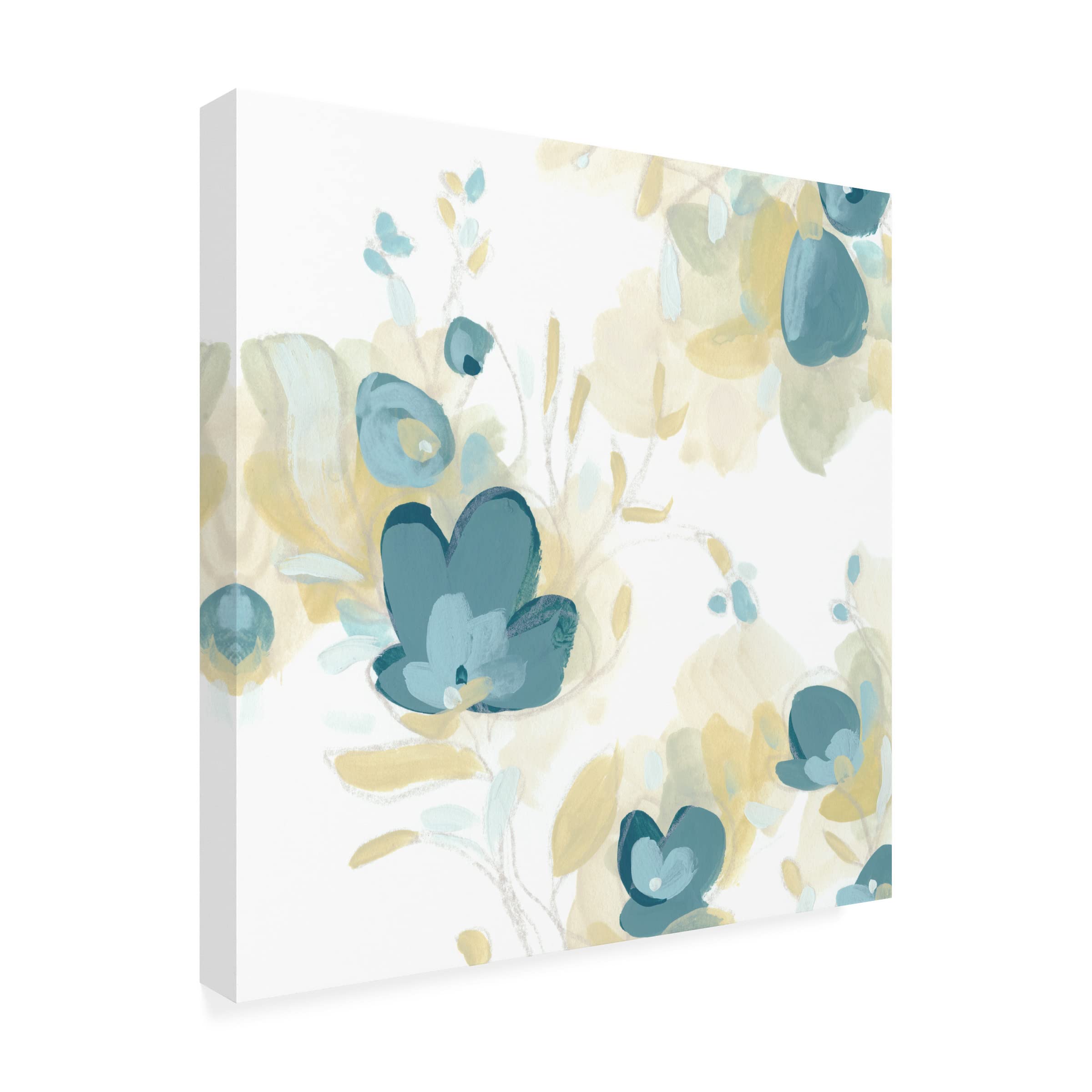 Trademark Fine Art 'Coerulus III' Abstract Blue Canvas Wall Art by June Erica Vess - Perfect for Living Room, Bedroom & Office Decor