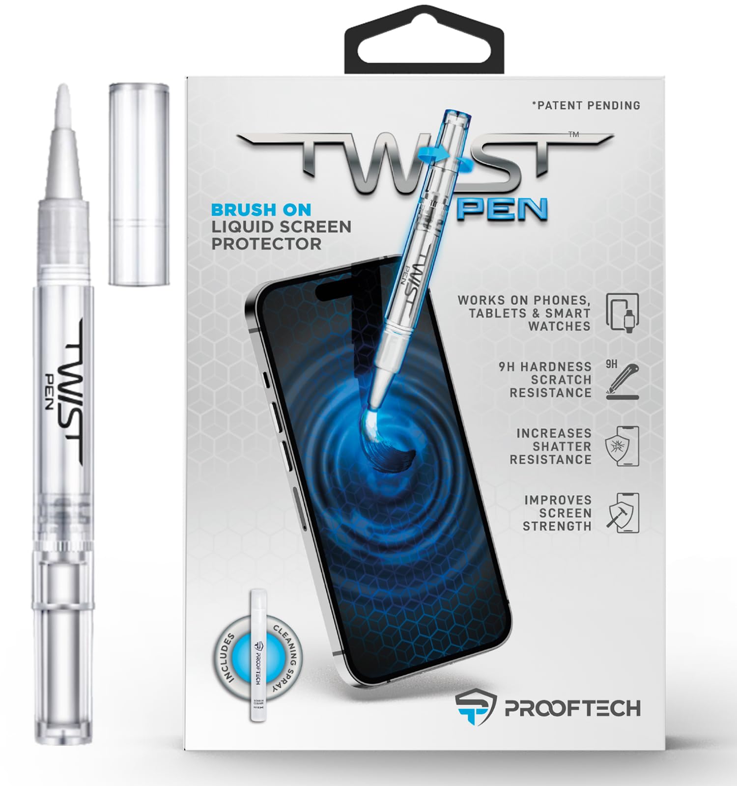 Liquid Glass Screen Protector for iPhone, Samsung, iPad & Smart Watches - Scratch & Crack Resistant Nano Coating with Brush Applicator | Easy Application for Phones, Tablets & Electronic Devices | Perfect for Everyday Protection at Home, Office & Travel