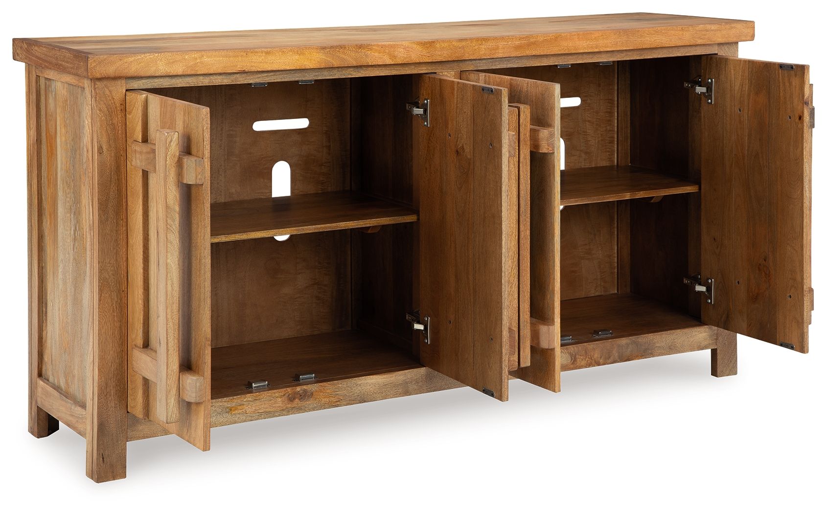 Dresor Natural Wood Accent Cabinet - Stylish Storage Side Table for Living Room, Bedroom & Entryway